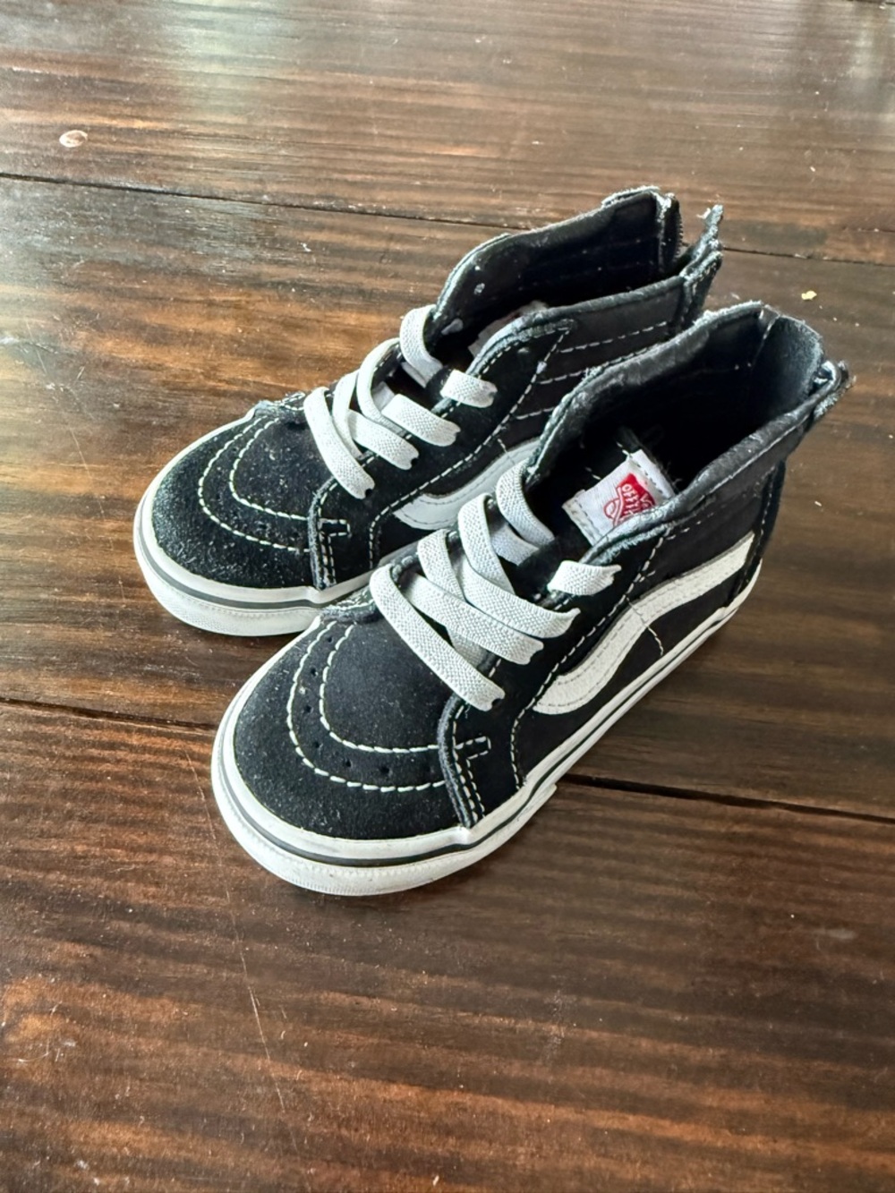 Vans Kids Black and White High-Top Sneakers
